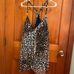 NWT Tankini , size 22 , leopard print